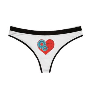 heart gears thong — women's mechanical heart graphic panty