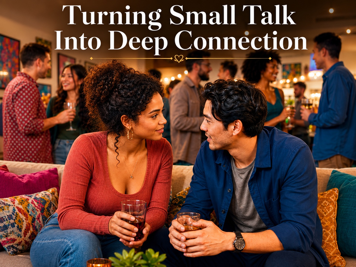 A couple becomes more friendly during a party